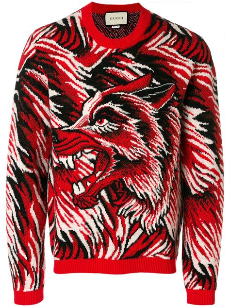 wolf gucci sweater men|Gucci cardigan sweaters for men.